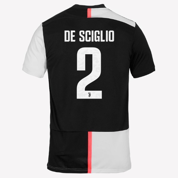 Camiseta Juventus NO.2 De Sciglio Primera equipo 2019-20 Blanco Negro